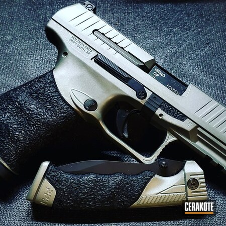 Powder Coating: Graphite Black C-102,ppq45,S.H.O.T,Pistol,Walther,SIG™ DARK GREY C-209,Matched Set,Knife,Handgun,ppq