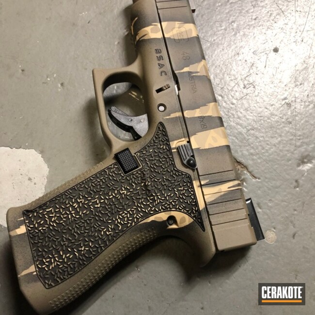 Glock 48 Cerakoted Using Coyote Tan, Graphite Black And Magpul® Flat Dark Earth