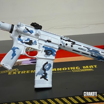 Springfield Armory Ar Cerakoted Using Armor Black, Stormtrooper White And Steel Grey