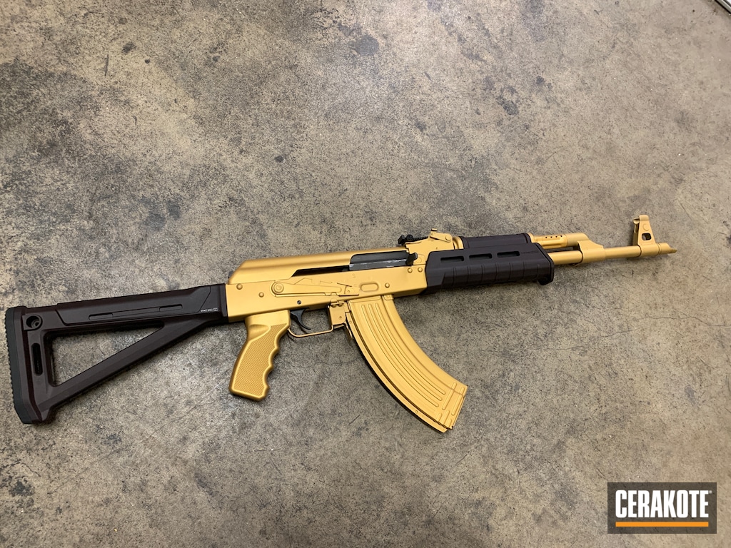 AK-47 Cerakoted using Gold | Cerakote