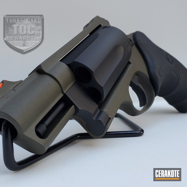 Taurus Judge Revolver Cerakoted Using Armor Black And Cobalt Kinetics™ Green