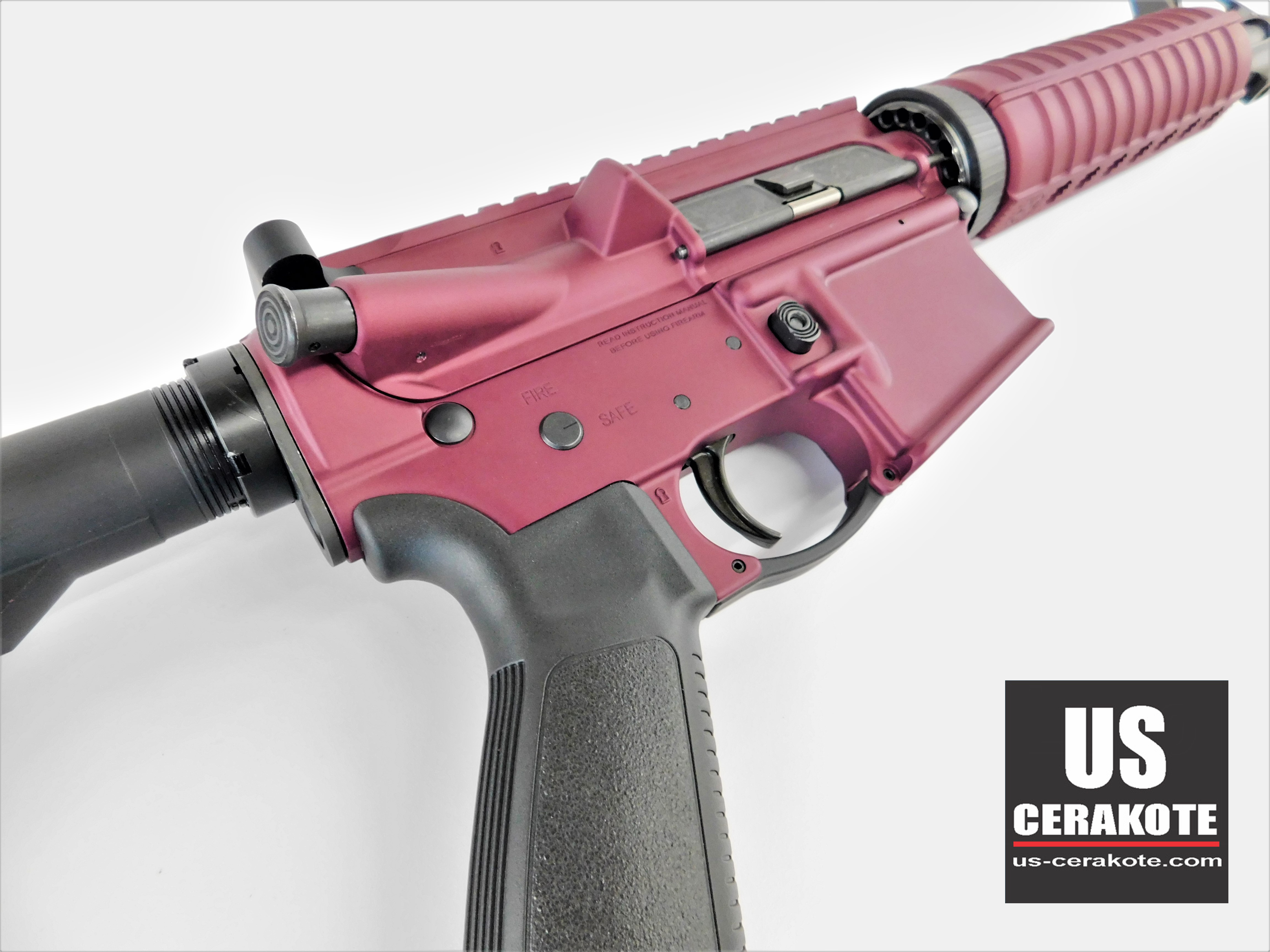 Cherry 2000 Ruger Ruger AR Cerakoted using Black Cherry | Cerakote