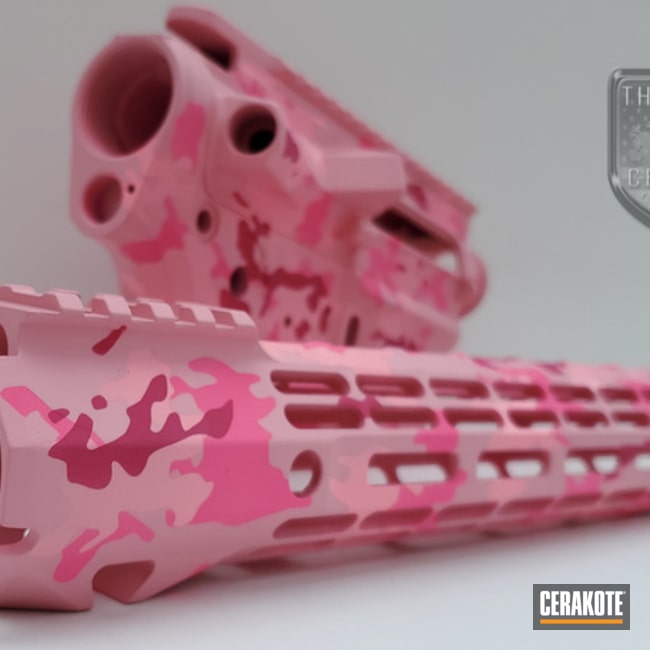 Pink Camo Aero Precision Ar Builders Set Cerakoted Using Bazooka Pink, Sig™ Pink And Pink Sherbet