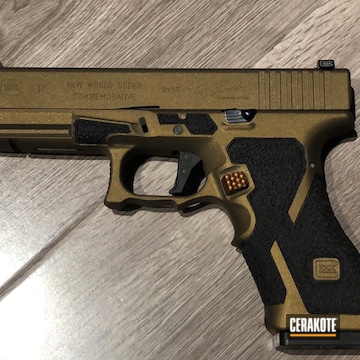 Glock 17 Cerakoted Using Barrett® Bronze