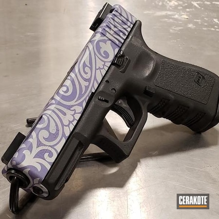 Powder Coating: CRUSHED ORCHID H-314,S.H.O.T,Crushed Silver H-255,Glock 19