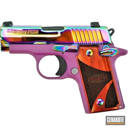 Powder Coating: Firearm,Wild Purple H-197,S.H.O.T,Sig Sauer,Pistol,P238,Handgun Frame,Sig P238,Handgun