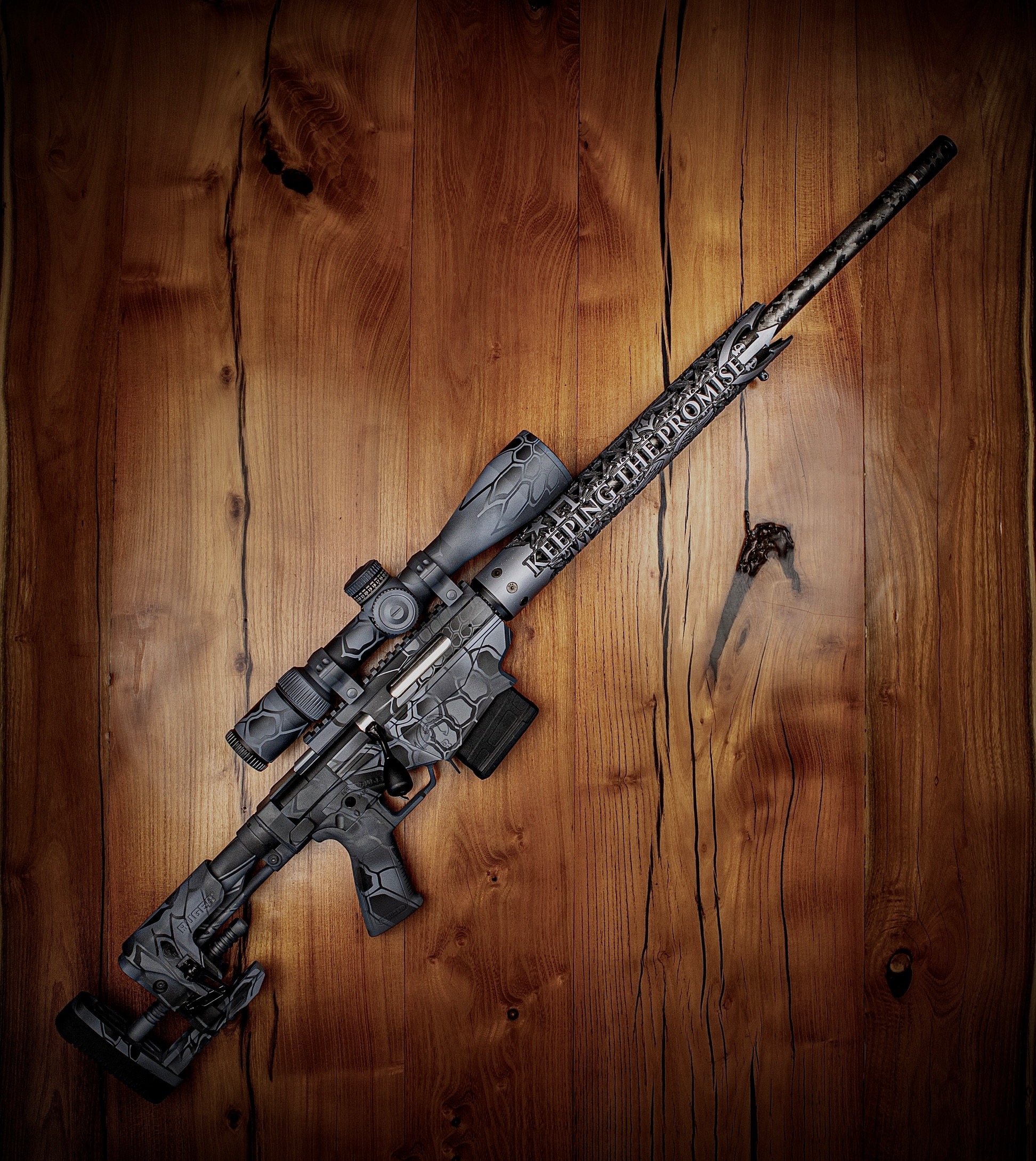 Ruger Precision Rifle Cerakoted using Bright White, Sniper Grey and ...