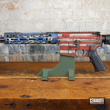 Powder Coating: Firearm,Graphite Black H-146,AR,NRA Blue H-171,S.H.O.T,FROST H-312,American Flag,FIREHOUSE RED H-216,AR-15,A.I. Dark Earth H-250,Distressed American Flag