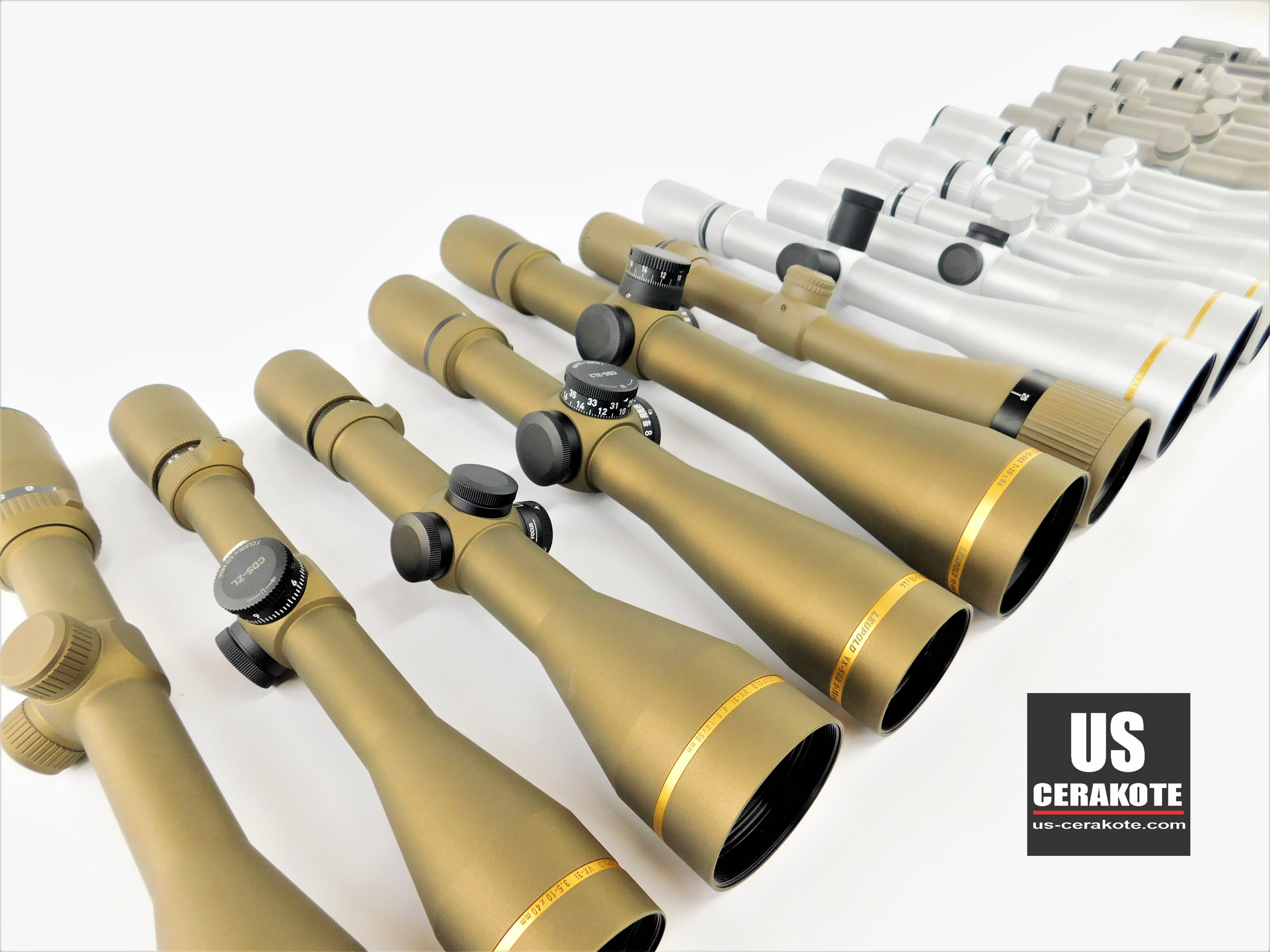 Leupold and Vortex Scopes Cerakoted using Satin Aluminum, Titanium and ...