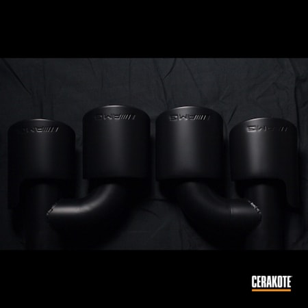 Powder Coating: CERAKOTE GLACIER BLACK C-7600,Black,Automotive Exhaust,Mercedes,Automotive,Exhaust
