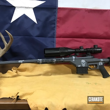 Savage Arms Bolt Action Rifle Cerakoted Using Sniper Grey