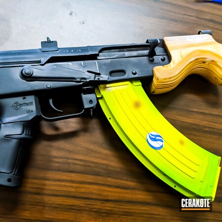 Powder Coating: AK-47,S.H.O.T,Electric Yellow H-166,Mag,SQUATCH GREEN H-316,Magazine,Banana Clip,Banana