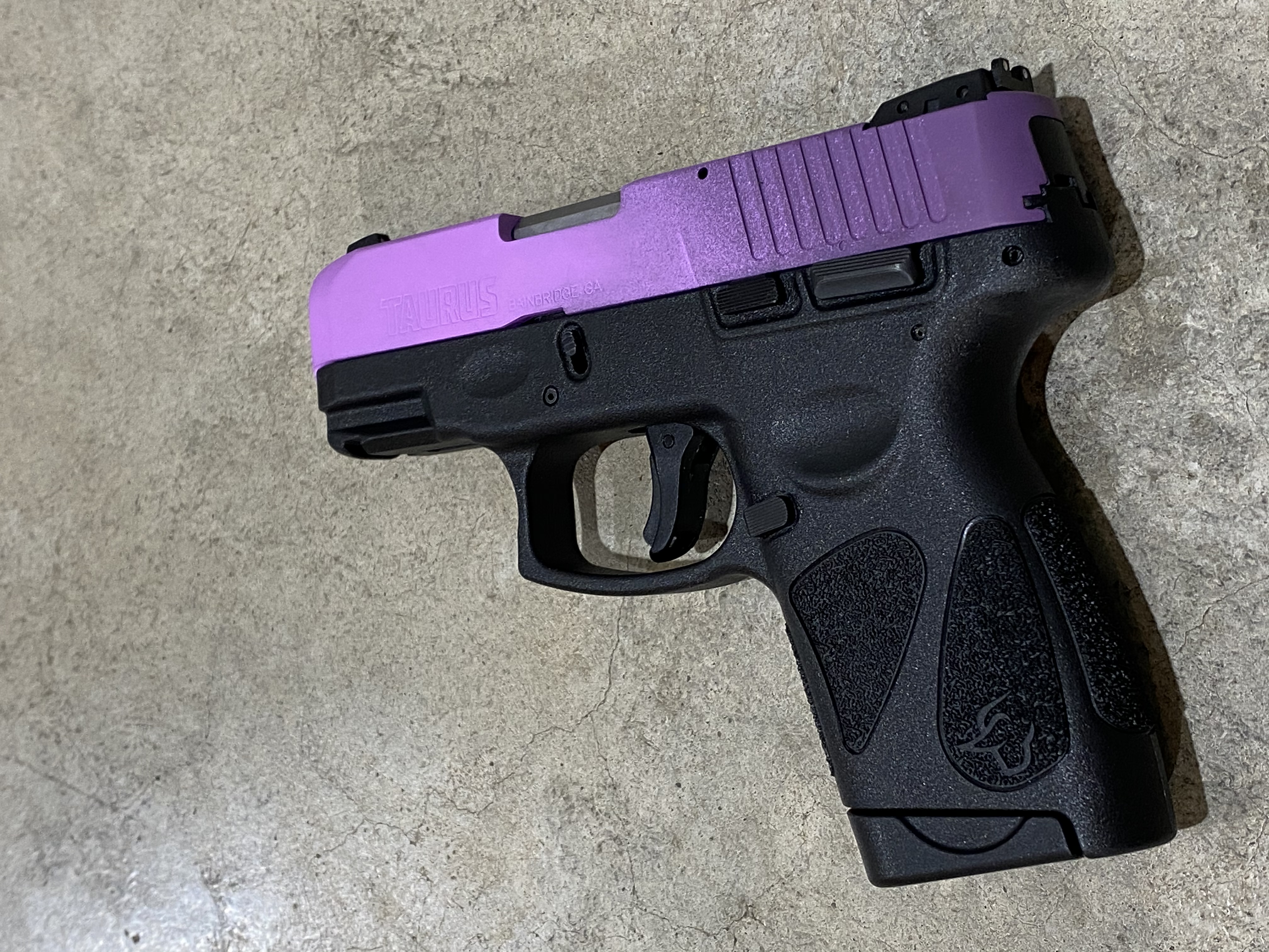 Taurus Millenium G2 Cerakoted using Wild Purple and PURPLEXED | Cerakote