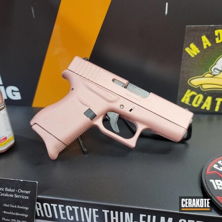Powder Coating: ROSE GOLD H-327,Glock 43,9mm,Glock,S.H.O.T,Girls Gun