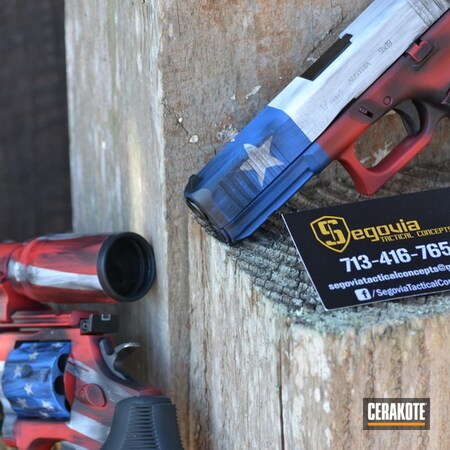 Powder Coating: Glock,NRA Blue H-171,2 Flags,S.H.O.T,Revolver,USMC Red H-167