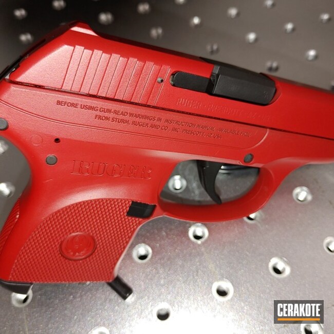 Ruger Lpc Cerakoted Using Graphite Black And Ruby Red