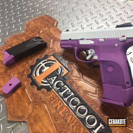 Powder Coating: 9mm,Wild Purple H-197,S.H.O.T,Crushed Silver H-255,Pistol,Ruger,Handgun,SR9c