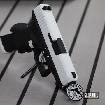 Glock 26 Cerakoted Using Stormtrooper White And Graphite Black