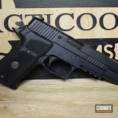 Powder Coating: Graphite Black H-146,S.H.O.T,Sig Sauer,10mm,Pistol,SOCOM BLUE  H-245,Handgun,Sig,220,P220