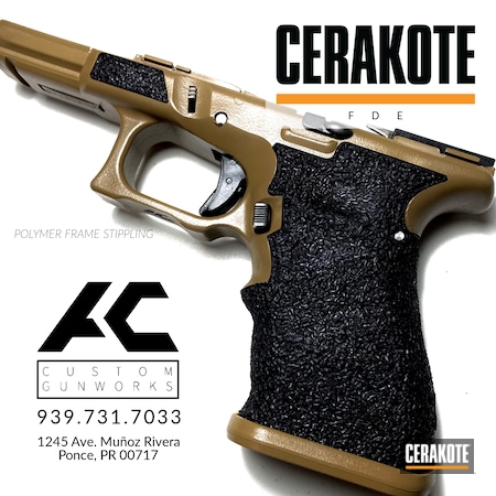 Powder Coating: 9mm,Glock,S.H.O.T,Handgun,FDE E-200,Glock 17