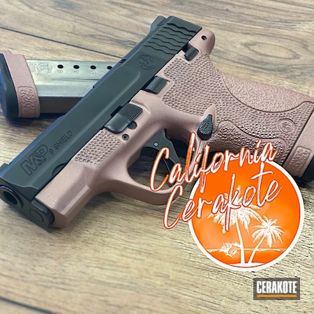 Powder Coating: ROSE GOLD H-327,Smith & Wesson,S.H.O.T,california cerakote,M&P Shield 9mm,Christopher Miller