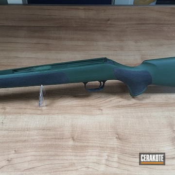 Rifle Stock Cerakoted Using Jesse James Eastern Front Green