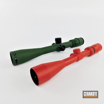 Vortex Scopes Cerakoted Using Highland Green And Ruby Red