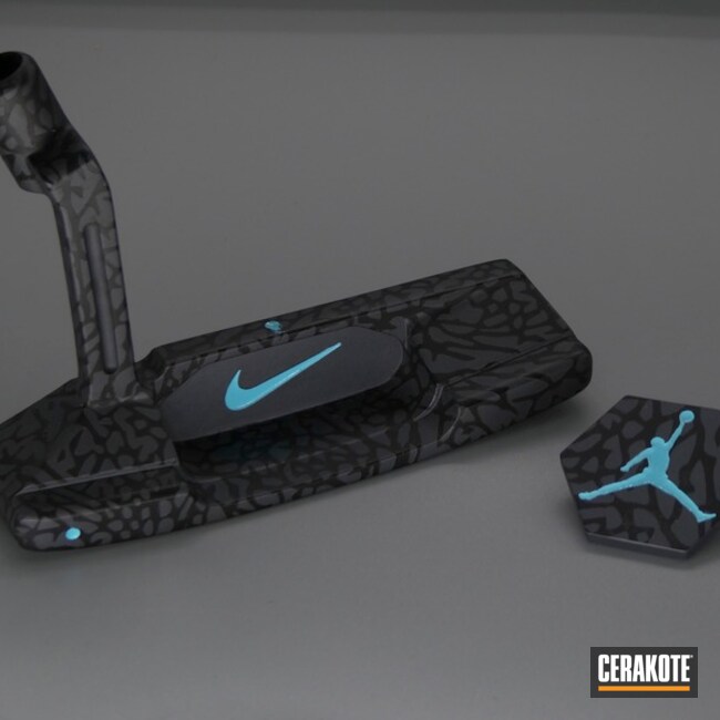 Nike Themed Putter Cerakoted Using Graphite Black
