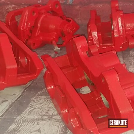 Powder Coating: Red,Air Dry,Calipers,Automotive,STOPLIGHT RED C-143,Automotive Ceramic,Automotive Parts,Brake Calipers