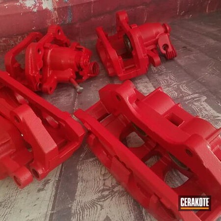 Powder Coating: Red,Air Dry,Calipers,Automotive,STOPLIGHT RED C-143,Automotive Ceramic,Automotive Parts,Brake Calipers