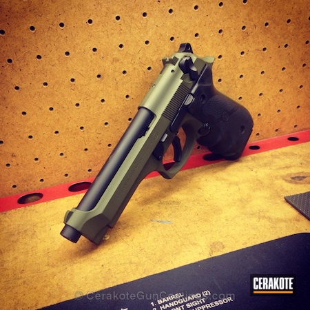 Powder Coating: O.D. Green C-241,Handguns,Beretta