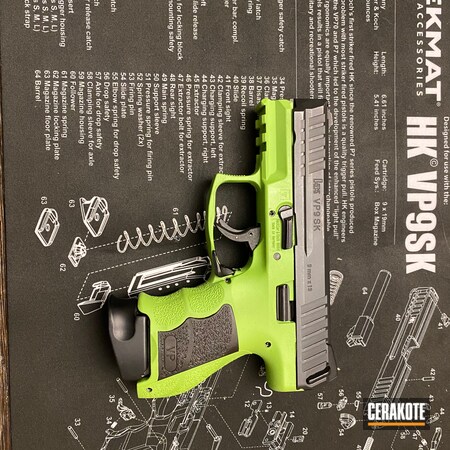 Powder Coating: HK Pistol,Zombie Green H-168,S.H.O.T,Pistol,HKVP9