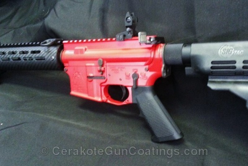 H221 Color H-221 Crimson with H-146 Graphite Black by Dave | Cerakote