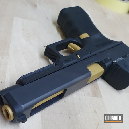 Powder Coating: 9mm,S.H.O.T,Gold H-122,Glock 34