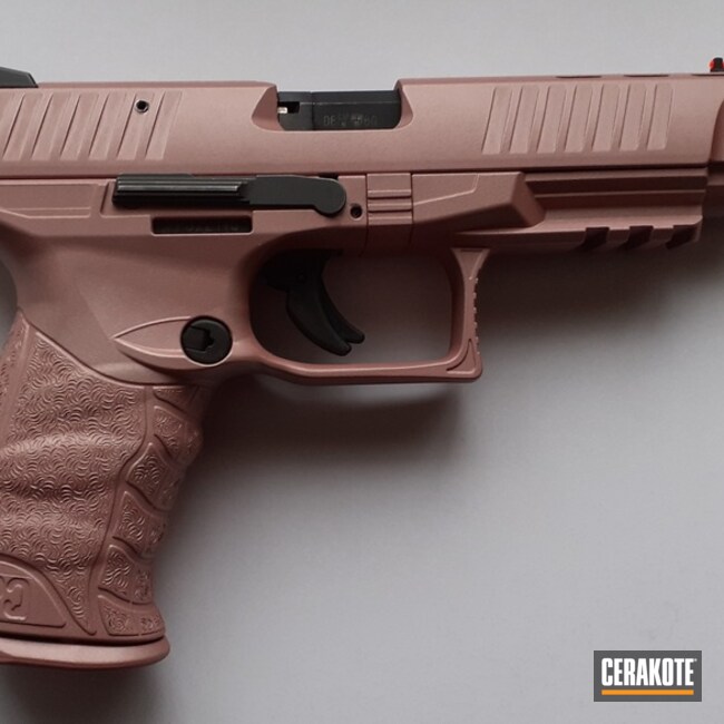 Walther Ppq Pistol Cerakoted Using Rose Gold