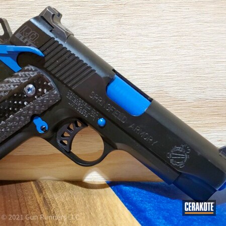Powder Coating: 9mm,NRA Blue H-171,1911,S.H.O.T,Springfield 1911,Springfield Armory,Small Parts