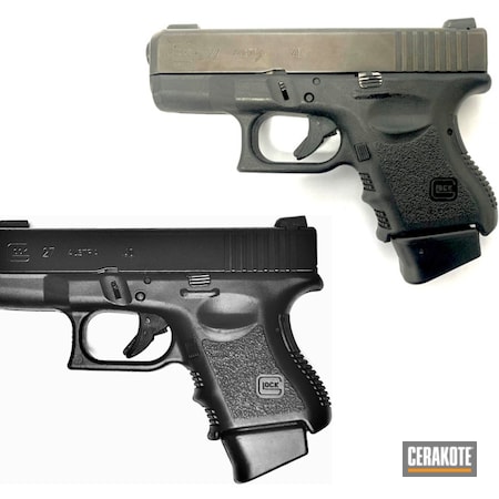 Powder Coating: Glock,BLACKOUT E-100,S.H.O.T,Glock 27,Before and After,.40,Renewal
