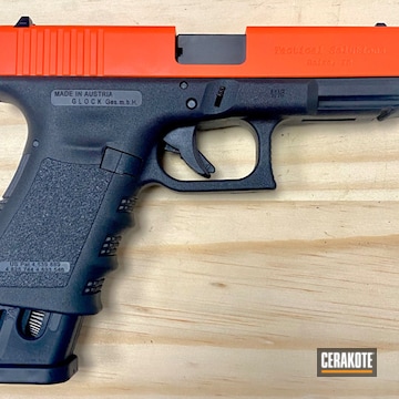 Glock 19 Cerakoted Using Hi-vis Orange
