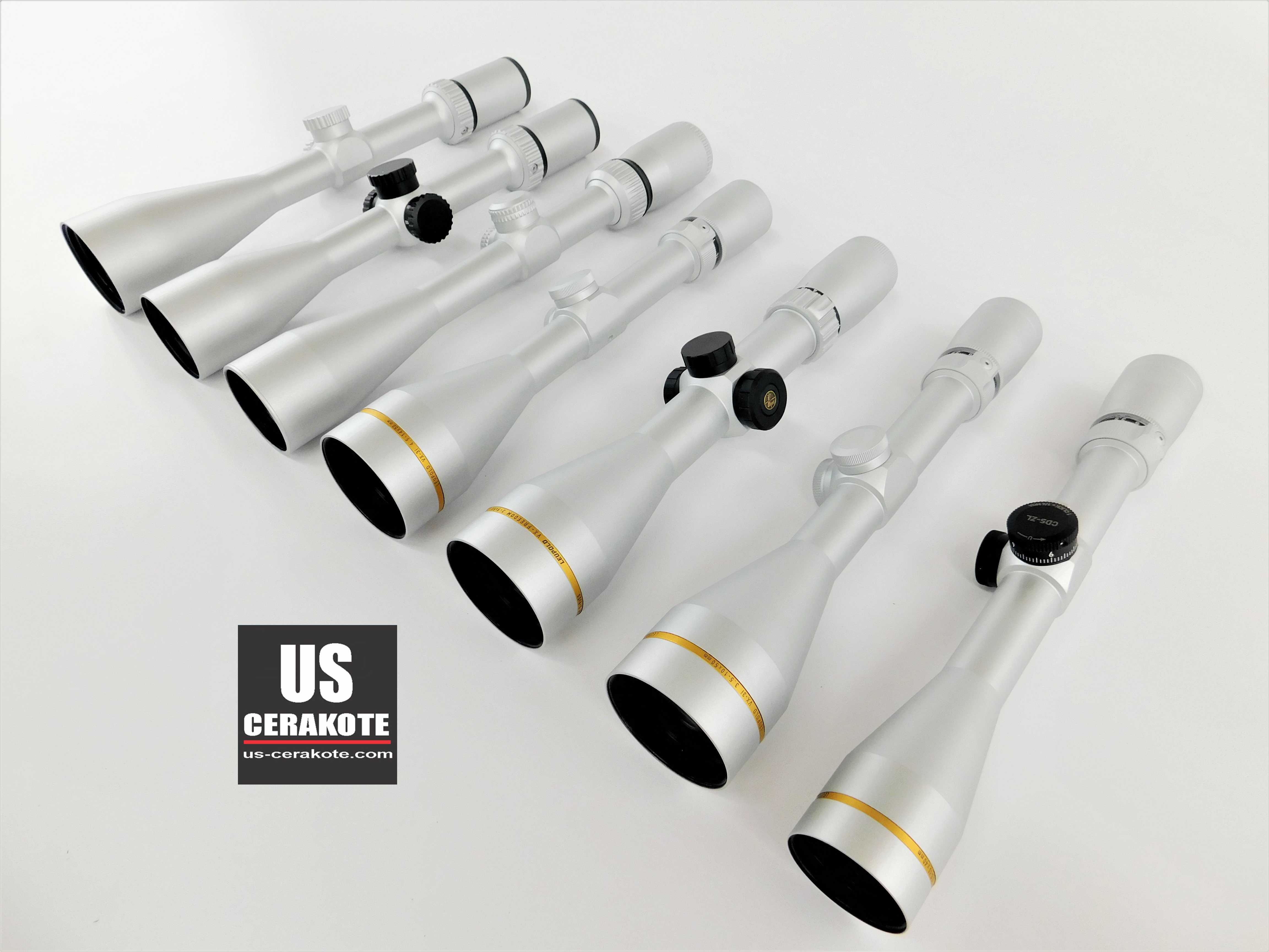 Scopes Cerakoted using Satin Aluminum, Titanium and Tungsten | Cerakote
