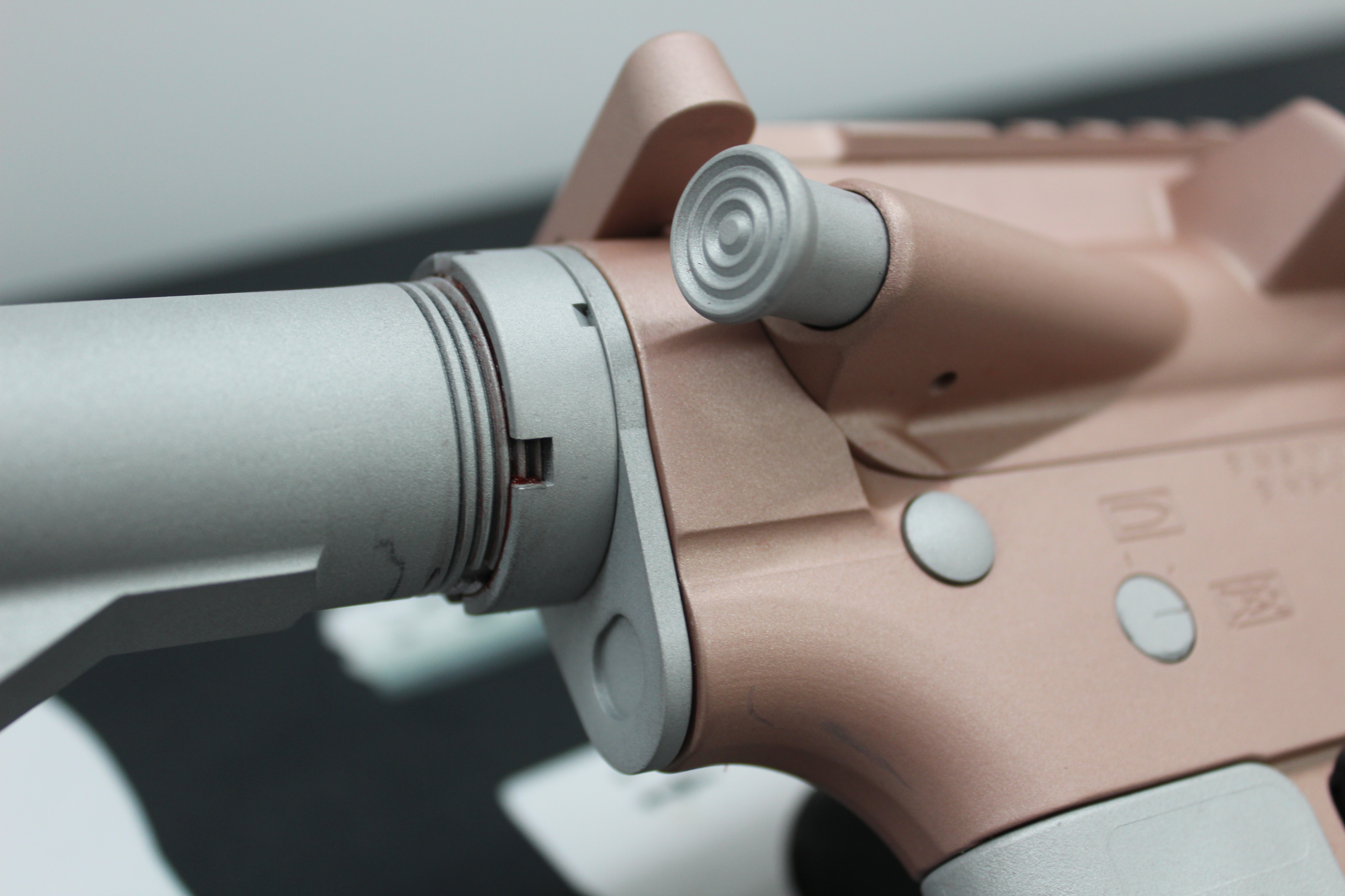 Rose Gold Rifle Custom AR Cerakoted using Rose Gold and Crushed Silver | Cerakote