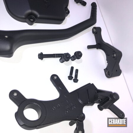 Powder Coating: Midnight Bronze H-294,Motorcycles,Armor Black H-190,Automotive,Honda,Motorcycle Parts