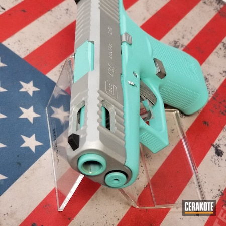 Powder Coating: U.S. Flag,Satin Aluminum H-151,Glock,S.H.O.T,Pistol,Robin's Egg Blue H-175,43x