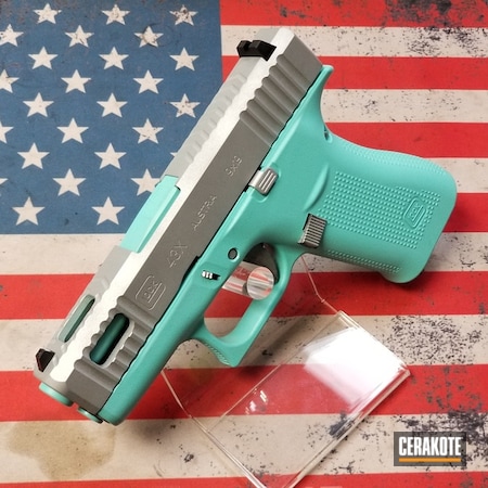 Powder Coating: U.S. Flag,Satin Aluminum H-151,Glock,S.H.O.T,Pistol,Robin's Egg Blue H-175,43x