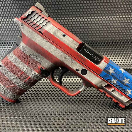 Powder Coating: Smith & Wesson,S.H.O.T,Armor Black H-190,Stormtrooper White H-297,USMC Red H-167,M&P,American Flag,Ridgeway Blue H-220,Stars and Stripes,Heat Shields