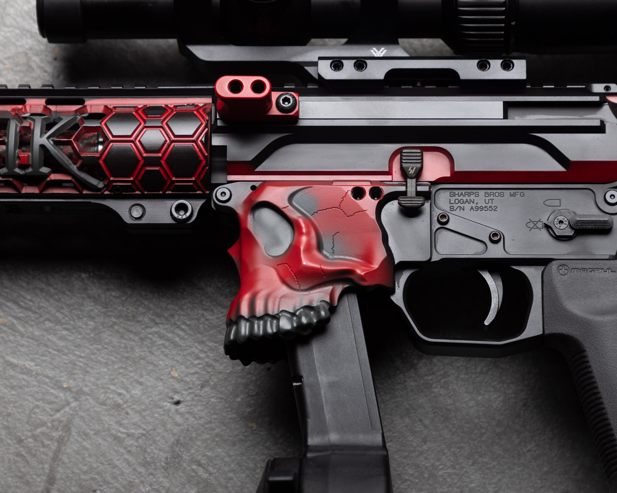 Sig Ruby Custom AR Build Cerakoted using Armor Black, Sig™ Dark Grey and Ruby ...