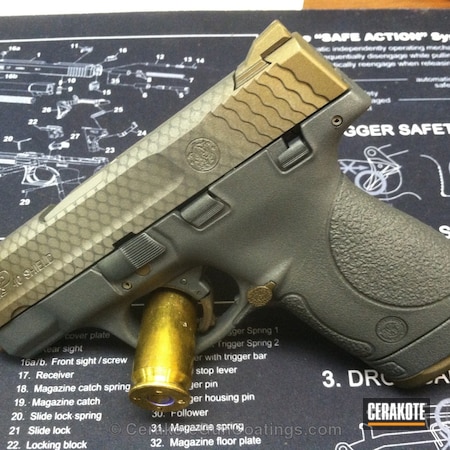 Powder Coating: Smith & Wesson,Handguns,Blue Titanium H-185,Burnt Bronze H-148,Titanium H-170
