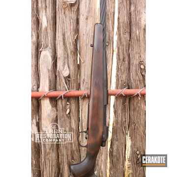 Remington 700 Bolt Action Shotgun Cerakoted Using Socom Blue And Graphite Black