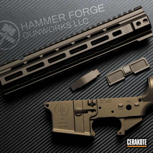 Primary Weapons Systems Ar Builders Set Cerakoted Using Midnight Bronze And Burnt Bronze