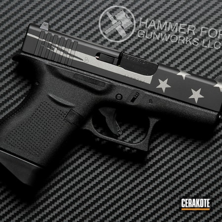 Powder Coating: Glock 43,Graphite Black H-146,Glock,S.H.O.T,American Flag,Titanium H-170,Distressed American Flag