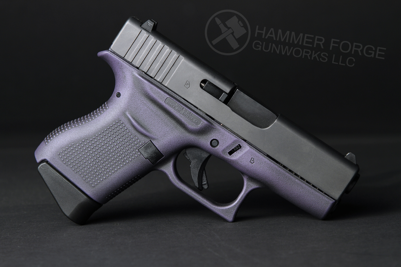 Glock 43 Cerakoted using PURPLEXED, Graphite Black and Bright Purple ...